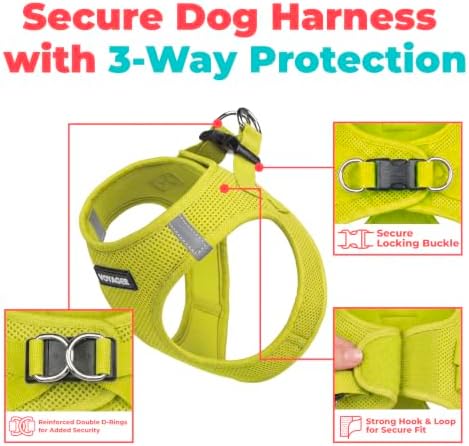 Voyager Step-in Air Dog Vest Harness - Lime Green, XXX-Small - Image 2