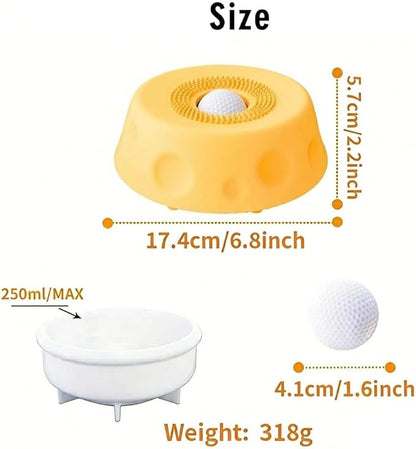 PuPa Paws Lick Bowl, Paw Calm Slow Feeder Dog Bowls for Liquid Treats, Interactive Non-Slip Dog Licking Toy Bowl, Enrichment Toy for Boredom & Anxiety Relief, Spatula & Cleaning Brush Set