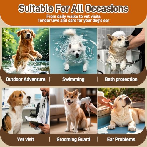 Dog Ear Muffs Noise Protection,Ear Cover with Dog Calming Head Wrap - Image 6