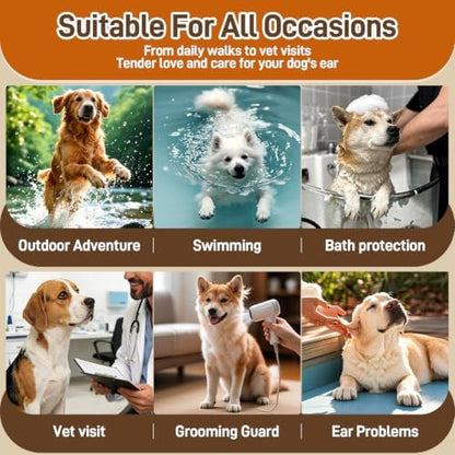 Dog Ear Muffs Noise Protection,Ear Cover with Dog Calming Head Wrap - Image 6