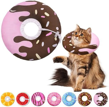 Seyezo Cat Cone Collar Soft, Adjustable Cat Recovery Cone, Chocolate, Large by Seyezo