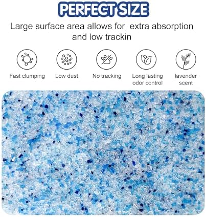 COCOYO Lavender-Scented Crystal Cat Litter I Silica Gel Cat Litter – 17.2 Lbs Value Pack (4.3 Lbs x 4) - Image 2