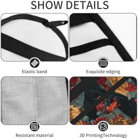 Doberman Pinscher Red Floral Gothic Pet Hair Removal Glove For Cats Dogs - Image 5