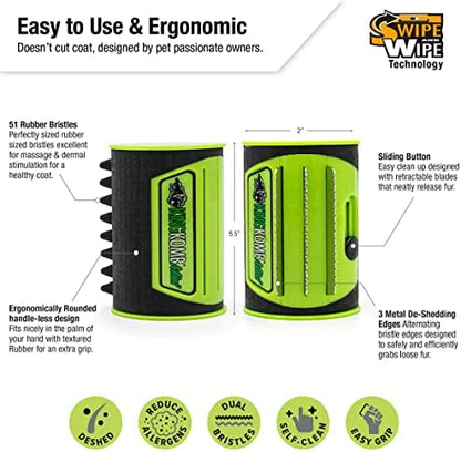 King Kanine Mini King Komb Pet Grooming Brush, Self Cleaning Deshedding | Multi-Use Tool for Cats & Kittens of All Life Stages | Mini Brush Pet for Grooming and Loose Hair | Perfect for Small Coats - Image 3