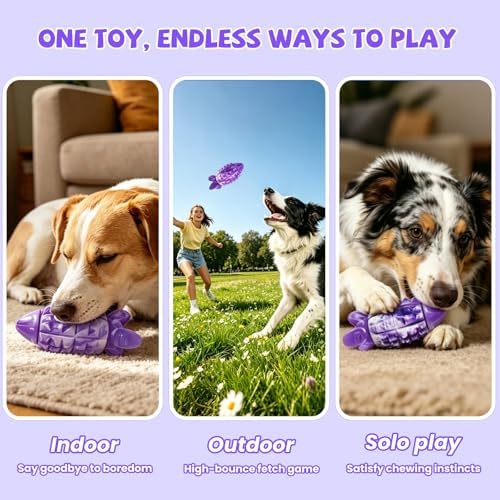 YINEYA Dog Toys for Aggressive Chewers, Tough Dog Chew Toys, Purple - Image 5