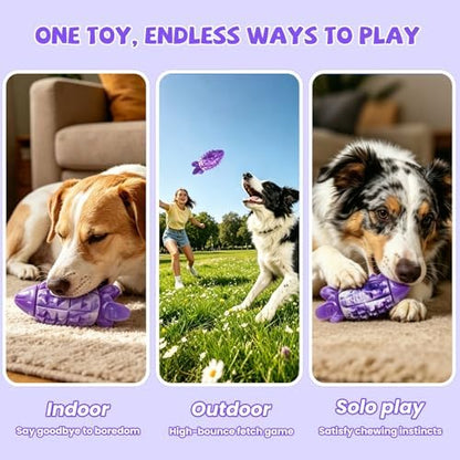 YINEYA Dog Toys for Aggressive Chewers, Tough Dog Chew Toys, Purple - Image 5