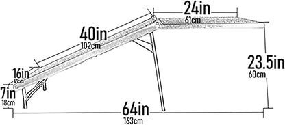 Pet Gear Free Standing Pet Ramp for Cats and Dogs, No Assembly Required, Easy Fold for Storage or Travel, Portable, Available in 6 Models