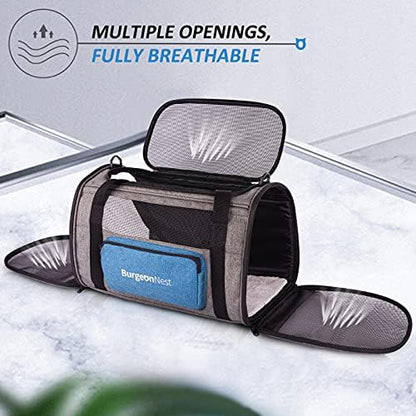 BurgeonNest Cat Carrier for Cats up to 20 Lbs, Soft-Sided Escape Proof - Image 3