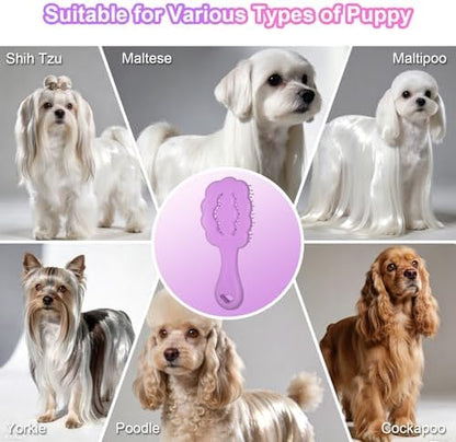 Cloud Shape Small Dog Grooming Brush (Purple) - Image 6