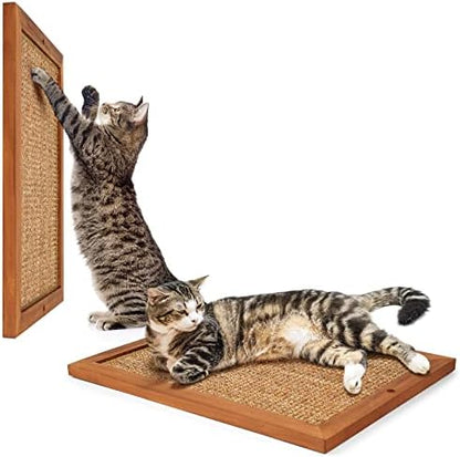 2PCS Cat Scratching Post - BXL, Natural Wooden Sisal Cat Wall Scratcher, Floor or Wall Mounted Vertical Cat Scratch Pad for Indoor Cats Adults or Kittens, Cat Wall Furniture Protector by Lifeismorebeautiful%EF%BC%81