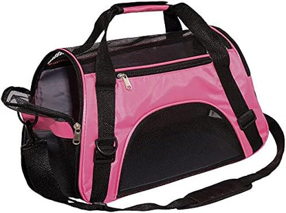 MuchL Cat Carrier for Cats Soft-Sided Travel Pat Carrier for Cat with Wooden Padding Board Airline Approved Lightweight Comfortable Cat Bag for Puppy Small Pets (Small, Pink) - Image 5