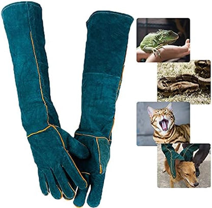 Animal Handling Gloves - 60CM Durable Bite & Scratch Resistant Gloves for Bathing, Grooming, Welding, Handling Dogs, Cats, Birds, Snakes, Parrots, Lizards, Reptiles by PeSandy