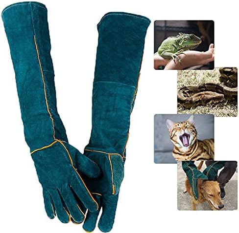 Animal Handling Gloves - 60CM Durable Bite & Scratch Resistant Gloves for Bathing, Grooming, Welding, Handling Dogs, Cats, Birds, Snakes, Parrots, Lizards, Reptiles by PeSandy