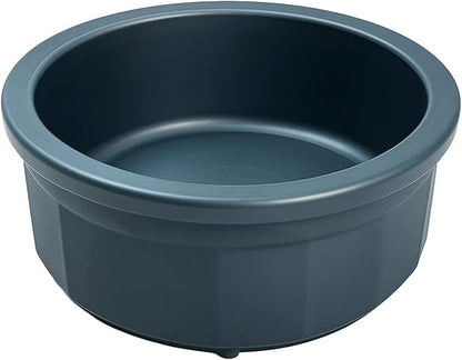 Pet Crock Bowl – Thick Durable Plastic Non-Tip Food & Water Dish for Dogs, Cats & Small Animals - 5.5 Inch Diameter – Indoor/Outdoor – Chew Resistant, Easy Clean (Blue, Medium 16oz)