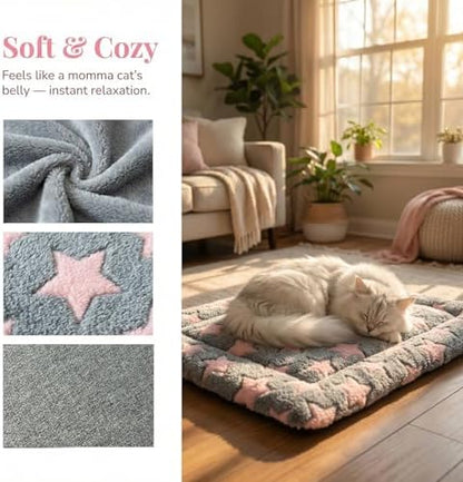 Cat & Dog Bed Mat - Reversible Dog Crate Bed Mats, Soft & Breathable Kennel Pad, Durable Crate Bed for Extra Small Dogs & Cats - Image 3