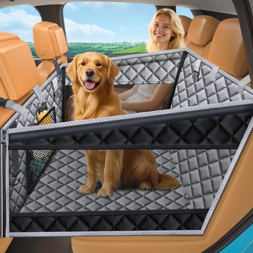 URPOWER Hard Bottom Dog Car Seat for Back Seat, Waterproof Hammock by URPOWER