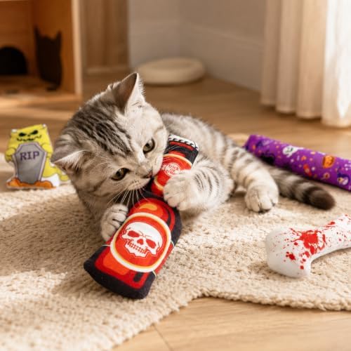 Random Halloween Catnip Toys for Indoor Cats with Crinkle 4 Pack - Image 6