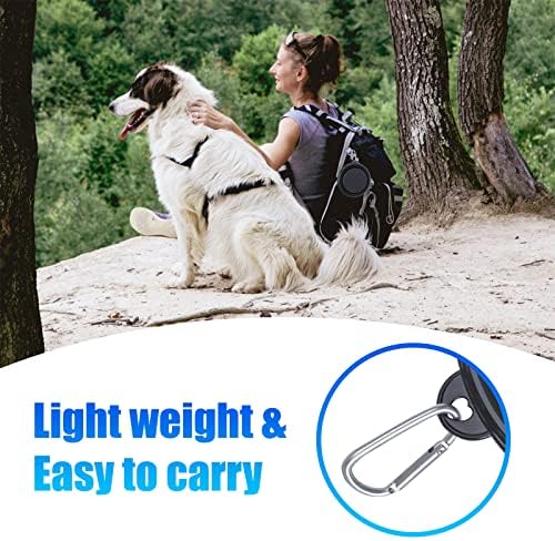 Large Dog Bowl Pet Collapsible Bowls, 2 Pack Collapsible Dog Water Bowls for Cats Dogs, Portable Pet Feeding Watering Dish for Walking Parking Traveling with 2 Carabiners (Large, Black+Black) - Image 3