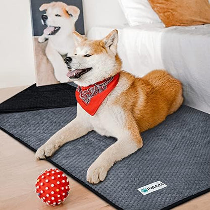 PetAmi Waterproof Dog Blanket, Leakproof Puppy Blanket, 40x60 Black Gray - Image 5