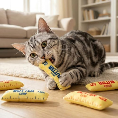 2Pcs Butter Catnip Crinkle Paper Sound Toys for Cat, Catmint Cat Toy Gift - Image 5