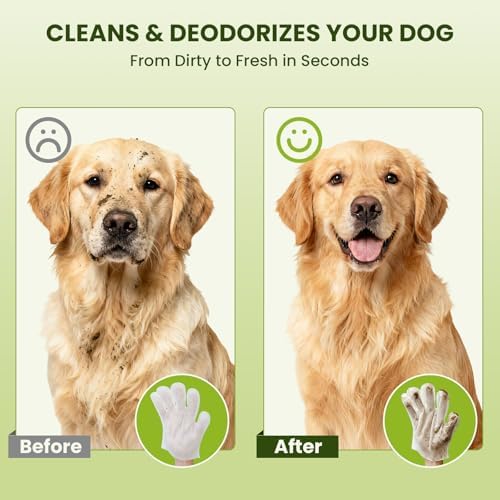 PawSono 12PCS Hypoallergenic Pet Glove Wipes for Dogs, Cats & Small Animals - Image 4