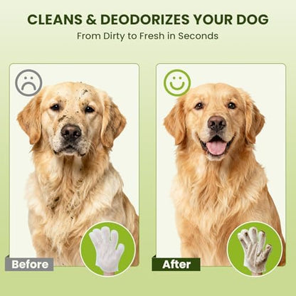 PawSono 12PCS Hypoallergenic Pet Glove Wipes for Dogs, Cats & Small Animals - Image 4