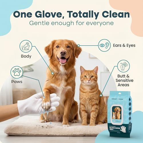 Uproot Clean Pet Grooming Gloves: Deodorizing & Grooming, 3-Month Supply - Image 4