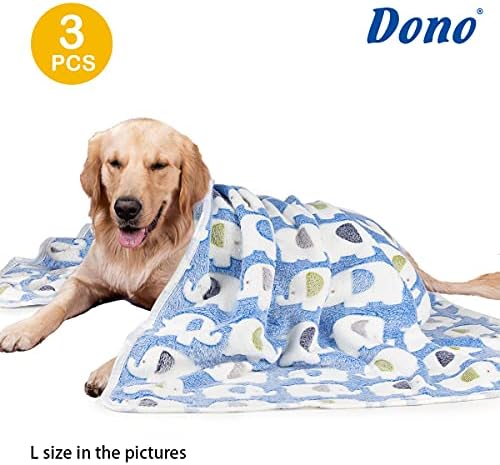 Dono 1 Pack 3 Dog Blankets, Soft Fluffy Fleece Pet Blanket Warm Sleep Mat Paw Print Design Puppy Kitten Throw Blanket Doggy Mat, Blanket for Dogs - Image 2