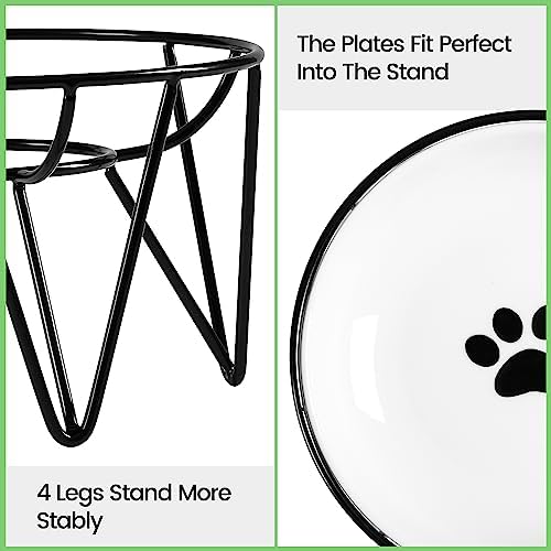 Ceramic Elevated Cat Bowls - Whisker Friendly, Anti-Vomiting Cat Food Plate, Stylish, Safe and Hygienic (Fishboon, 1 Pack) - Image 6