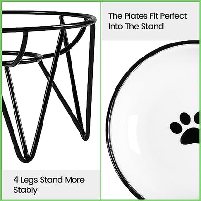 Ceramic Elevated Cat Bowls - Whisker Friendly, Anti-Vomiting Cat Food Plate, Stylish, Safe and Hygienic (Fishboon, 1 Pack) - Image 6
