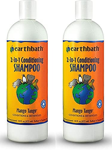 earthbath Mango Tango 2-in-1 Conditioning Shampoo, 16 Oz (2 Pack) by earthbath