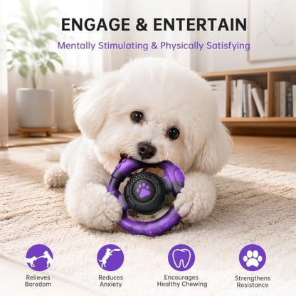 Pamlulu Small Dog Chew Toy, Tough Squeaky Puppy Chew for Small Breeds, Rubber and Nylon Design, Indoor and Outdoor Play, Birthday Gift - Image 5