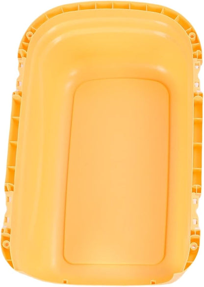 50 x 33 x 31 cm Sky Kennel,Plastic Top Load Hard Sided Pet Travel Carrier for Medium Small Dogs Cat (Yellow)