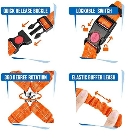 Lukovee Double Dog Car Seat Belt, No Tangle Headrest Restraint - Image 2