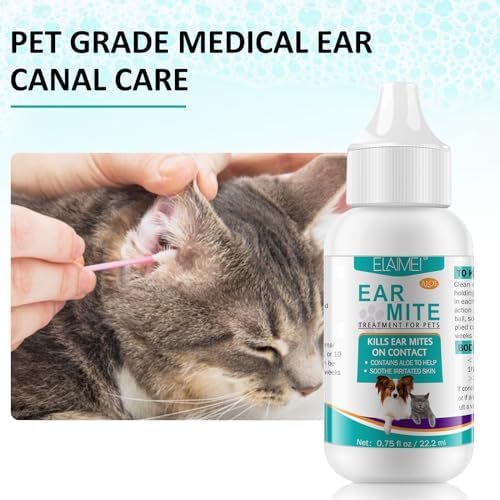 Ear Mite Treatment for Dogs & Cat, Ear Mite Medicine Kills Ticks and Ear Mites to Relieve Itchiness,Alleviation Suffering from Ear Mites & Itching and Odours Stinky Stuff for Dogs Ears - Image 2