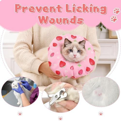 Cat Cone Collar Soft, Medium Waterproof Cat Recovery Collar - Image 5