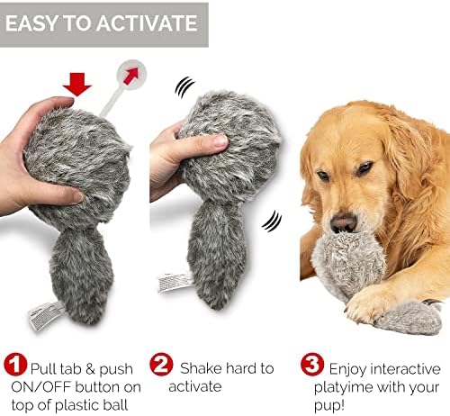 Hyper Pet Doggie Tail Interactive Plush Automatic Dog Toy, Wiggles, Barks - Image 4
