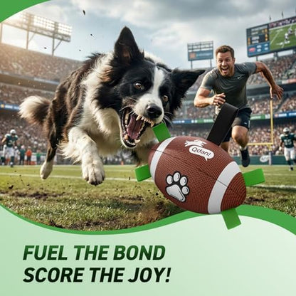 QDAN Dog Soccer Ball Football Set - 2 PCS Dog Balls with Strap for Tug of War, Soccer Ball Football Toys for Small Medium Large Dogs, Herding Ball for Dogs, Dog Birthday Toy - Image 2