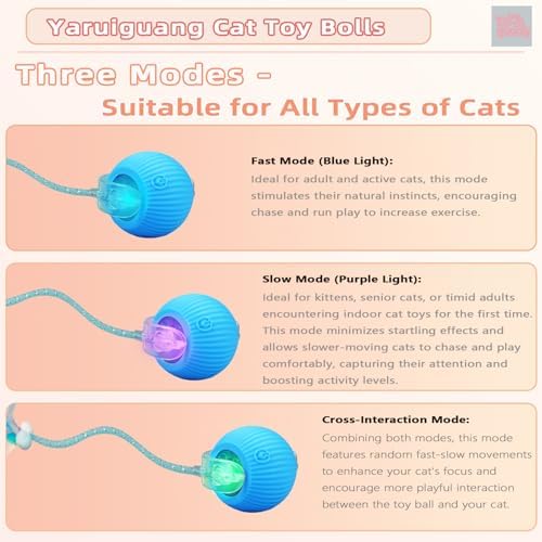 Speedy Tail 3.0 Interactive Toy Ball, 2 Tails for Cats & Dogs - Image 2