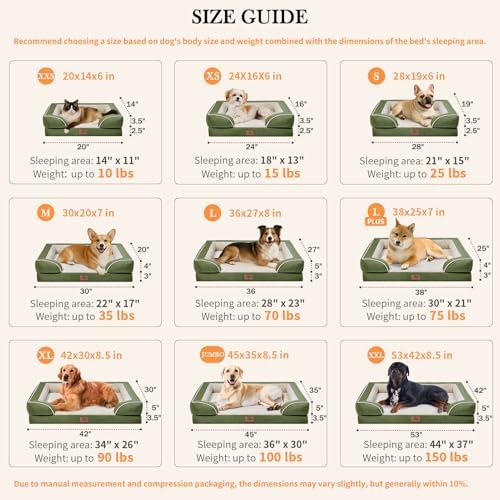 Comfort Expression Orthopedic Dog Bed for Medium Size Dog with Bolster - Image 3