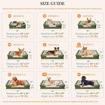 Comfort Expression Orthopedic Dog Bed for Medium Size Dog with Bolster - Image 3