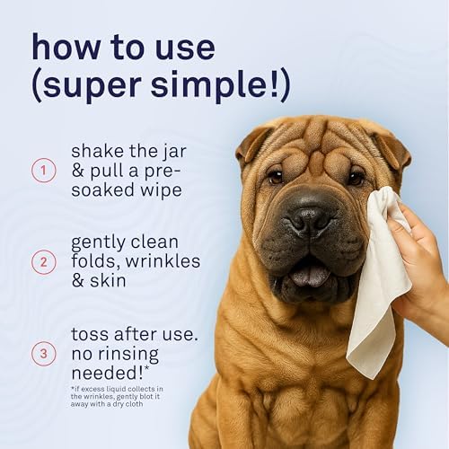 Petpost Large Wrinkle Wipes for Dogs | 60 Count 5x7 Dog Face & Wrinkle Cleaner | Gentle Pet Wipes with Coconut Oil & Aloe for Bulldogs, Pugs & Wrinkly Breeds | Dog Cleaning Wipes - Image 7