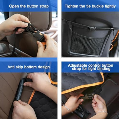 2 Pack Dog Front Seat Covers for Car,Pet Front Car Seat Cover,Scratch-Proof Pet Seat Cover for Car,Trucks,SUV,Front Seat Dog Cover（Black，45"X 21"，2pack） - Image 5