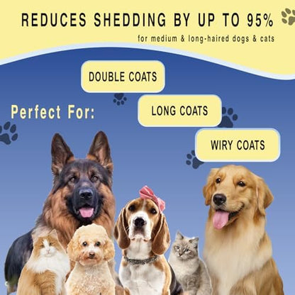 Dog Grooming Rake, Dog Brush for Shedding for Dogs and Cats - Image 3
