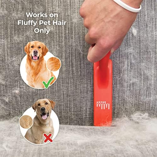 Lilly Brush Fluffy Pet Hair Clean-Up Gentle Bristled Brush for Fur, Lint, Furniture, Fabric & Rug Cleaner For Homes with FLUFFY DOUBLE-COATED LONG-HAIRED PETS ONLY - Image 2