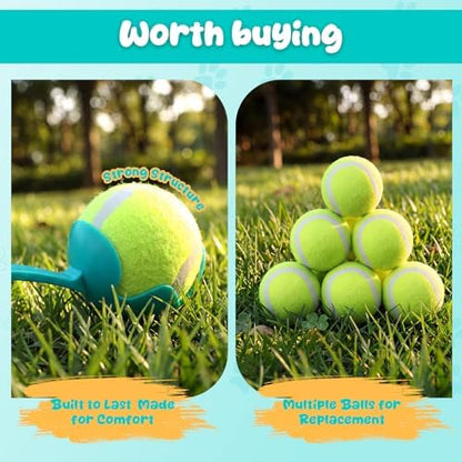 Junkin 2 Pcs 12.6-inch Dog Ball Launcher with 6 Pcs 2.5-inch Tennis Balls Pet Dog Thrower Fetch Toy for Dogs 20-60 lb Outdoor Training Park Backyard Beach - Image 6