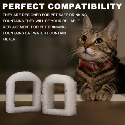 20PCS Cat Water Fountain Replacement Foam Filters，PAC00-13711 - Image 2