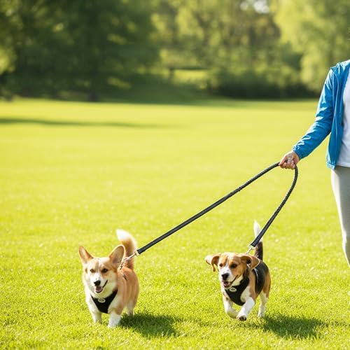 Double Dog Leash Coupler, Different Length Splitter for 2 Dogs - Image 6