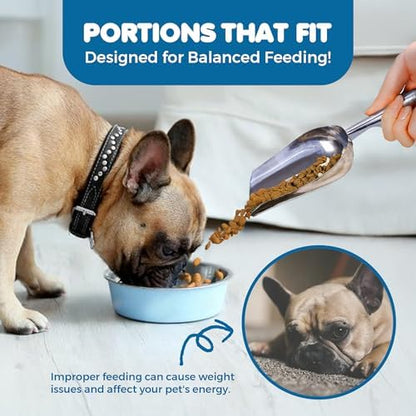 SunGrow Large Cat Litter and Food Scoop, Life Transforming 2-in-1 Scooper, Reduces Hand Fatigue, Saves Clear Litter, Makes Scooping Faster and Easier (Silver, Small) - Image 4