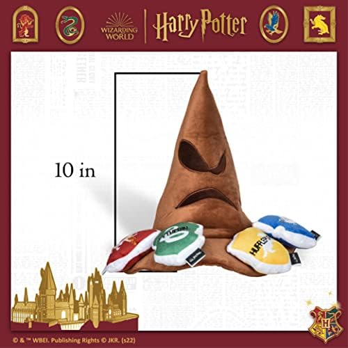 Harry Potter Sorting Hat Plush Burrow Dog Toy with Crinkle, 10 Inch - Image 5